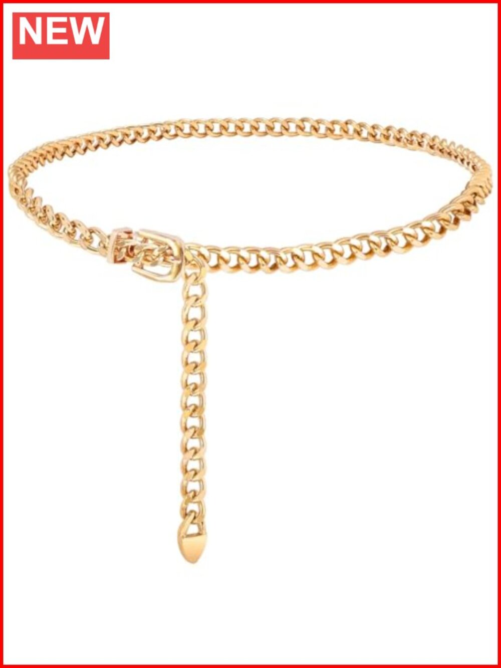 Adjustable Waist Chain Belt with Lobster Clasp for Women